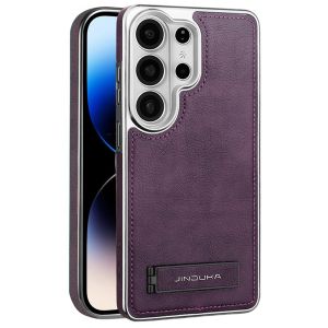 Retro PU Leather Phone Case with Stand Holder For Samsung Galaxy S26 Ultra S25 Edge S24 S23+ Plus Shockproof Back Cover