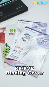 Officom 100 Sheets PVC Binder Cover A4 – 150 Microns Transparent & Glossy for Professional Document Binding
