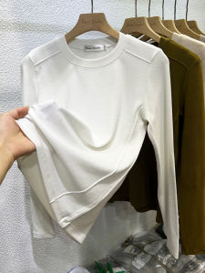 Slim Fit Long Sleeve round Neck T-Shirt Womens Fashionable Soft Cozy Inner Wear Base Shirt Spring Autumn New Arrival