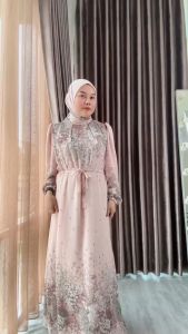 GAMIS CERUTI BABY DOLL SET KERUDUNG MOTIF PREMIUM TERMURAH // GAMIS SERAGAM TERBARU // GAMIS KONDANGAN