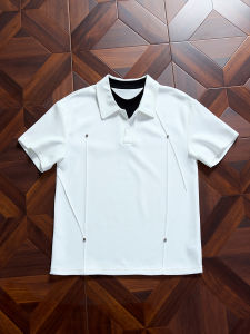 ZHUOCAN | Design Rivet Collar T-Shirt Summer Light Casual Male Top