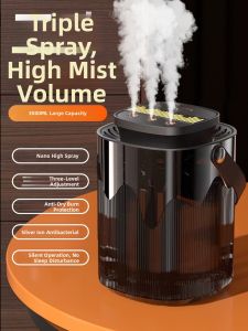 Smart Humidifier Portable Office Desktop Mini Spray Three Spray Aromatherapy Large Fog Winter Home Use Silent Bedroom Maternity Baby Air Purifier 1307B