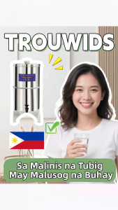 TROUWIDS Water Filter Purifier Bucket For Home 20L Water Filter Pot Set With 3 Filters And Stand