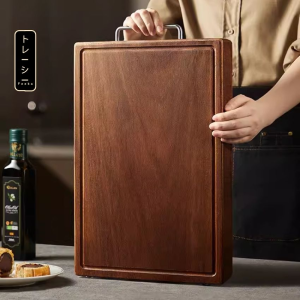 Thớt gỗ Heli nguyên khối nhiều size kháng khuẩn cao cấp có quai cầm