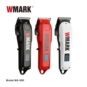 WMARK NG-1005 Mens Professional Barber Shop Hair Clipper 7500 High RPM 5Cr15 Stainless Steel 280 Minute Use LED Battery Display