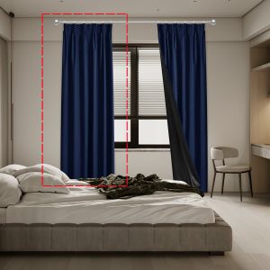 1panel Solid Colour 100% Blackout Curtain Hook Curtains for Living Room Bedroom Home Decor Privacy Window Curtains
