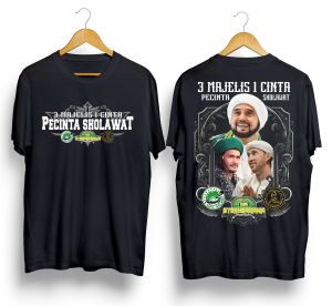 Kaos Majelis PECINTA SHOLAWAT - 3 MAJELIS Kaos Dakwah Kaos Majelis Kaos Sholawat Premium Bahan Catton Combad 24S