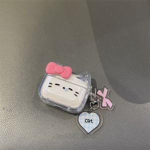 Cute Little Cat Airpods Pro1 Generation Bluetooth Earphone Case Cover Protective Shell Apple Compatible Hard TPU Material