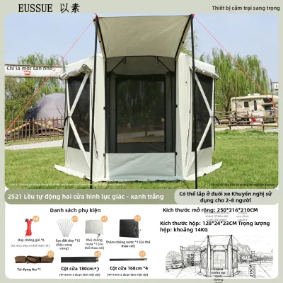 EUSSUE | Lều Đựng Sau Ô Tô Hình Lục Giác Chống Nước Dễ Lắp Đặt