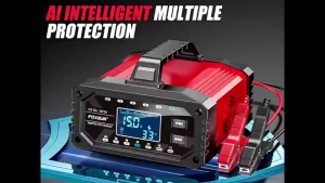 MonKey 12V 24V Smart Car Battery Charger with LCD Display Automatic Pulse Repair Charger & Booster