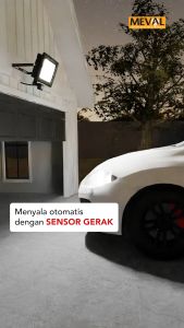 MEVAL Lampu Sorot LED Flood Light Sensor Gerak Tahan Air