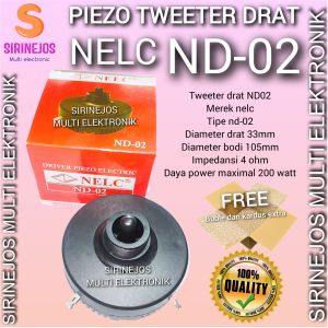 PIEZO TWEETER NELC DRAT ND02 ND-02 DRIVER TWITER ND02 TWITER DRAT CORONG