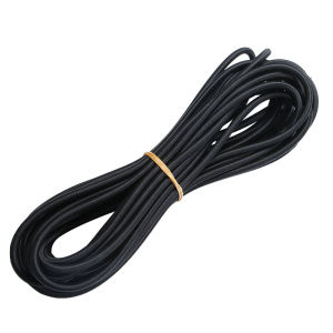 Initial Buckle High Elasticity Black Round Rubber Belt Durable Nylon Material for Sewing DIY Accesories Wholesale