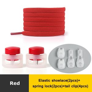1 Pair Elastic Shoe Laces Round Snap Lock Flat Shoelaces Without Ties Children Adult Safe And Fast Lazy Shoelace Accessories