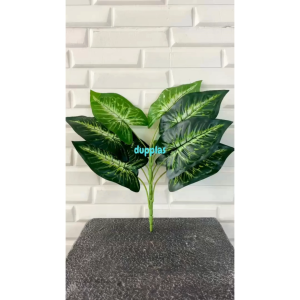 Daun Hias Bahagia Hijau Corak X9 Semi Latex Artificial Tanaman Plastik Dekorasi Pajangan Ruangan Rumah