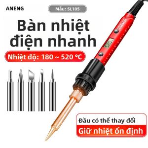 Máy Hàn Điện ANENG SL105 60W Có Màn Hình LCD Có Thể Điều Chỉnh Nhiệt Độ 180 ° C Đến 520 ° Bộ Hàn Di Động Chuyên Nghiệp C 220V