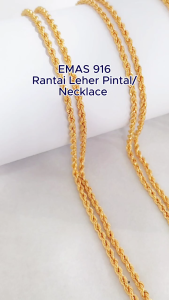 Emas 916 Rantai Leher / Gold 916 Necklace NK01