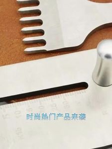 4mm Thick Transparent Acrylic Round Edge Pull Ruler Auxiliary Tool for Leather Cutting and Measuring