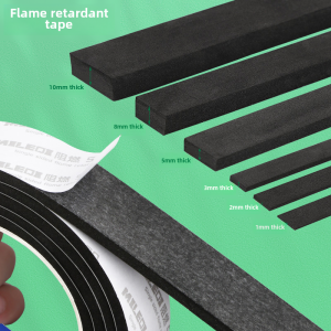 High Temperature Resistant Foam Sealing Strip Fireproof Oil Resistant Self Adhesive Waterproof for Steam Oven Door Air Duct Oven