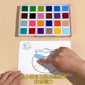 Finger Paint Art Kids - Washable Painting Set DIY Craft Colour Stamp Ink Pad Colouring Activity Book Early 手指画
