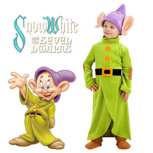 ToyStory Kids Costumes Disney Snow White and The Seven Dwarfs Cosplay Dopey Boys Child Bodysuit Hat Suit Halloween Costume Clothes