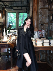 Classic Casual Style Womens Coat Spring Autumn New Korean Loose Personality British Style Coat Double Button Long Sleeve Coat