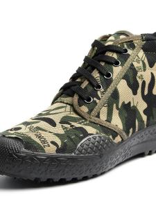 Yellow Canvas Shoes with Camouflage Design Labor Protection Work Shoes for Construction Workers And Students Training