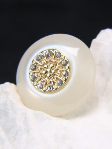 Nút Kim Loại Đính Đá Tròn Nhựa Trang Trí Cho Áo Sơ Mi Vest Áo Len Cardigan Nút Áo Trang Trí Phong Cách Anh