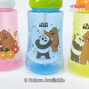 We Bare Bears 11oz/300ml Botol Air Budak / Kids Water Bottle Drinking Water Bottle With Straw BPA Free 30401 WBB