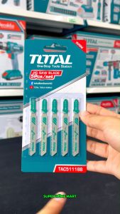 Total ใบเลื่อยจิ๊กซอ ตัดเหล็ก HSS ความยาวฟัน 50 มม. ( แพ็คละ 5 ใบ ) รุ่น TJSBT118B / TAC51118B ( Jig Saw Blade )