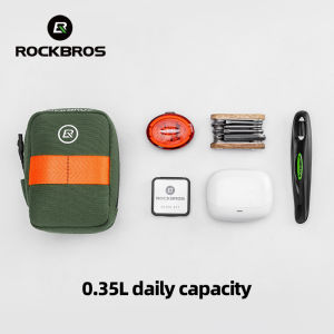 ROCKBROS Cycling Mini Taillight Portable Layered Storage MTB Road Bike Saddle Bag Stable Universal Fashionable Bicycle Bag