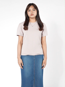 3Second Kaos Wanita Lengan Puff Pendek Regular Fit Polyester Knit Buttercup C380225