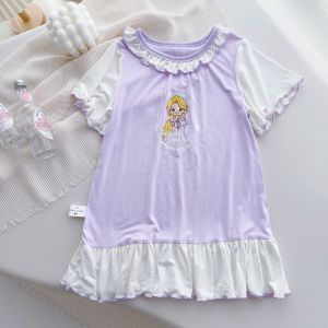 Váy Ngủ Công Chúa Modal Cotton Mềm Mại Mùa Hè Mới Váy Mặc Nhà Cho Bé Gái Váy Cotton Nguyên Chất Mỏng Thoáng Khí Thoải Mái