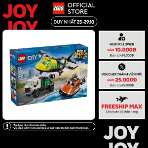 LEGO CITY 60505 Đồ Chơi Lắp Ráp Máy Bay Xe Tải Dịch Vụ Và Tàu Đệm Khí (990 chi tiết)