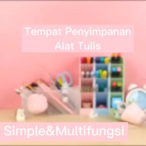Rak Mini 4 Sekat Tempat Penyimpanan ATK / Kotak Organizer Tempat Alat Tulis Meja Kerja