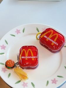 Red McDonalds Compatible AirPods pro 1/2 Gen Apple 3 Bluetooth Earphone Case AirPods 3 IMD Protective Cover for AirPods 4 pro 1 2