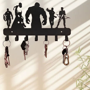7 Hook Metal Key Holder Wall Mounted Organizer Stylish Towel Hooks for Kitchen and Home Ultimate Convenience