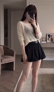 💥[A488] SET áo len Montoghi LƯỚI CỔ TRÒN LỬNG phom BASIC dễ phối đồ năng động xinh xắn - L2M