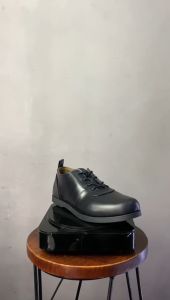 Otiv Osaka Black - Sepatu Kulit Kerja Ngantor Kondangan Formal Pria