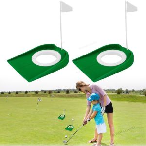 Golf Putting Cup with Flag Practice Training Tools Golf Putting Hole for Kids Adults Office Garage Yard Practice Putting Cup