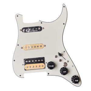 Prewired Loaded Guitar Stratocaster Pickguard SSH Pick Guard Seymour Duncan SSL1 TB-4 Ainico 5 Pickups Kill Switch Output Mute Switch Coil Splitting Switch for Fender Electric Guitar Part Replacement