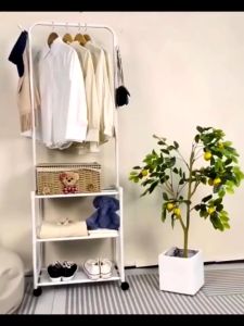 Single Pole Clothes Hanger Sampayan Coat Rack Multifunctional Bedroom Cloth Hanger Shoe Rack Integrated