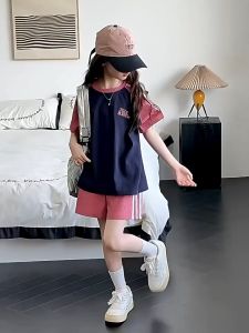 Bộ cộc tay bé gái đồ bộ cho bé gái mùa hè quần áo mùa hè cho bé gái mẫu SOEM size 18-50kg chất liệu cotton thoáng mát