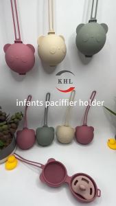 READY STOCK✨ Portable Anti-Drop Storage Storage Bag Dustproof Lanyard Silicone Pacifier Baby Pacifier Storage