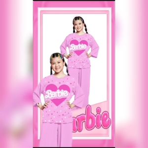 Little pineapple setelan blouse santai Raras cinnamon barbie anak tanggung baju rumah 10-15Y