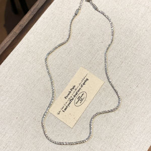 Titanium Steel Necklace Womens Style Sparkling Starlight Choker Necklace Lightweight Luxury Fashion Jewelry Accessories