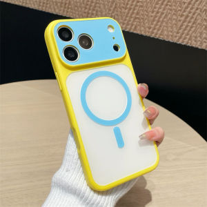 Ốp Lưng Không Dây Tương Thích Magsafe Candy Contrast Color Chống Sốc Chất Liệu TPU Chống Bám Vân Tay Cho iPhone 18/17/16/15/14/13/17 Pro Max Plus