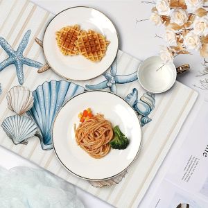 【Summer Ocean】Shell & Starfish Theme Placemat Fresh Style Home Placemat