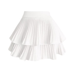 🦋 VEVE Double Layer Mini Skirt High Waist Pleated A-line Short Puffy Skirt