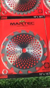 ใบตัดหญ้าวงเดือนมาเทค ขนาดสิบ นิ้ว มีคาร์ไบด์ ติดเล็บ วงเดือนมาเทค รุ่นมีฟันเลื่อย